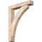 Ekena Millwork Thorton Block Smooth Bracket w/ Offset Brace, Douglas Fir, 5 1/2"W x 28"D x 36"H BKT0604X28X36THR05SDF - alternate 1
